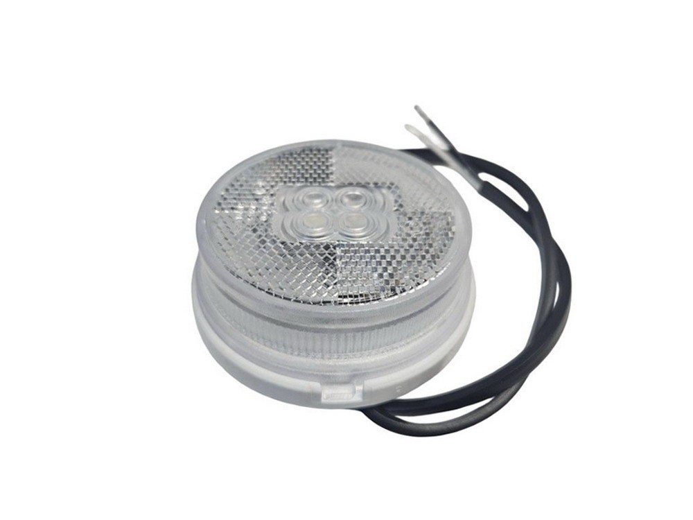 LED-Positionsleuchte D80 x 28,4 mm mit Marker Reflektor, wei&szlig;