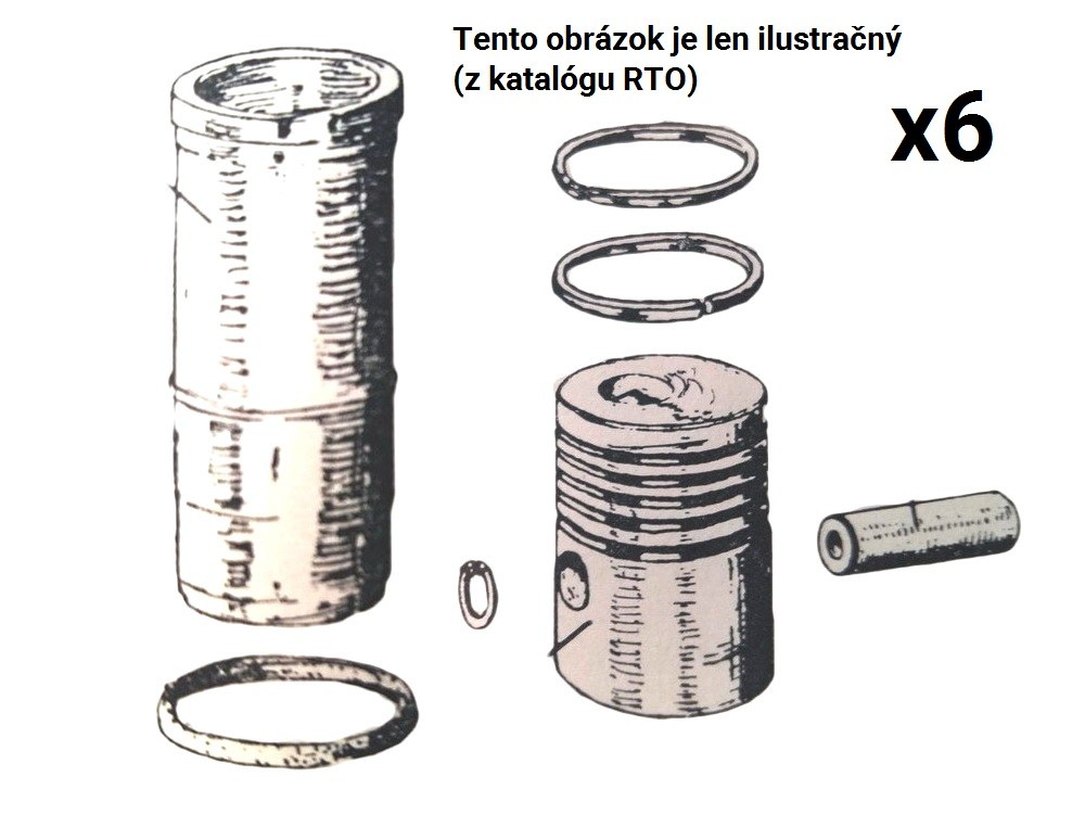 Zylinder-Kolbensatz D125,00 RTO (Set f&uuml;r 1 Motor)