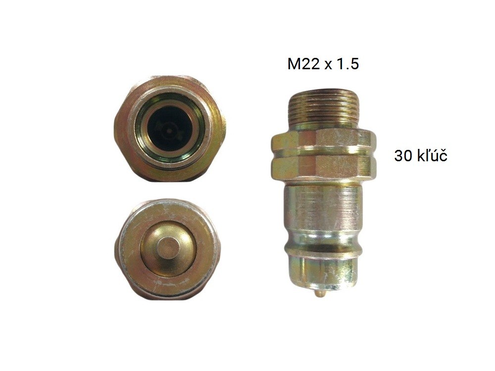 Hydraulic quick coupler - male M22x1,5
