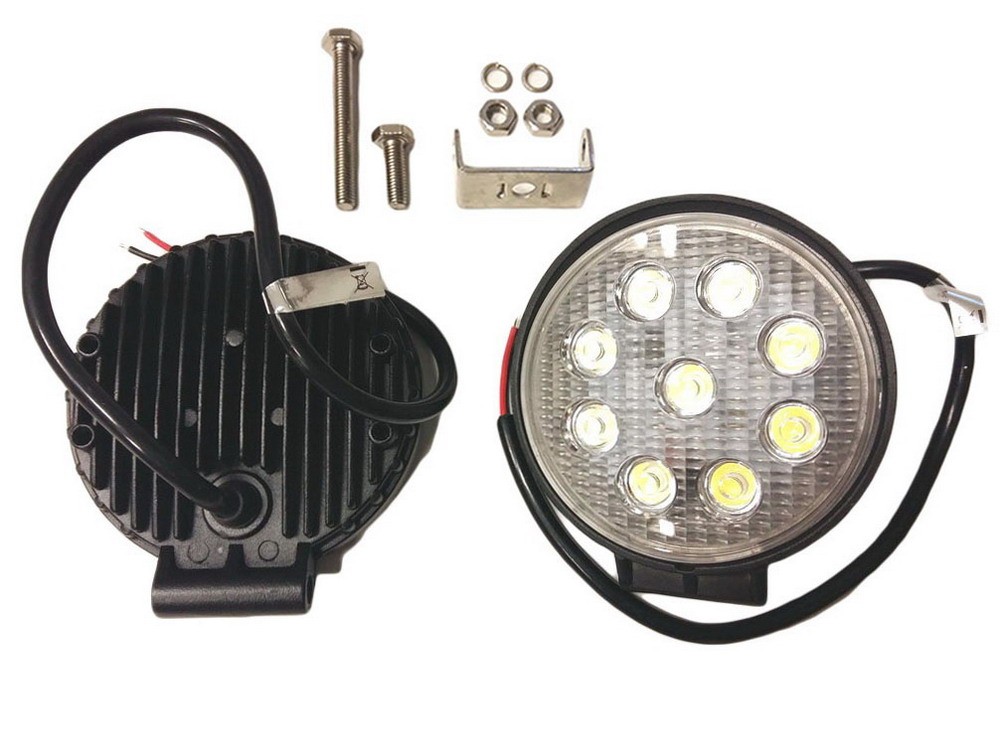 Svetlomet pracovn&yacute; 9-LED L0076 12/24V 9x3W (27W) 9-32V 2200lm, D110 mm