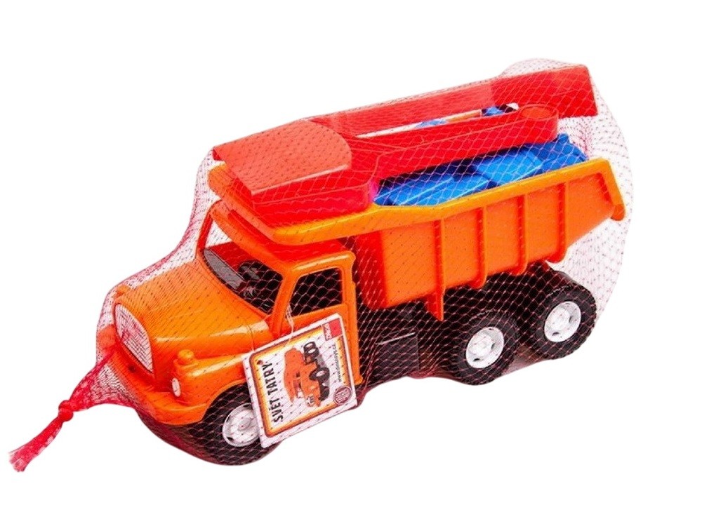 Detsk&aacute; plastov&aacute; hračka Tatra T148 oranžov&aacute; 30 cm sada