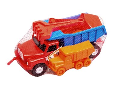 Kinderspielzeug aus Kunststoff Tatra T148 rot-blau 30 cm Satz