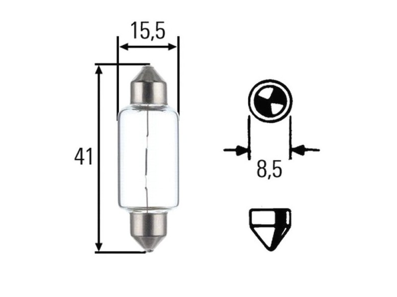 Žiarovka 24V 10W C10W sulfitov&aacute;