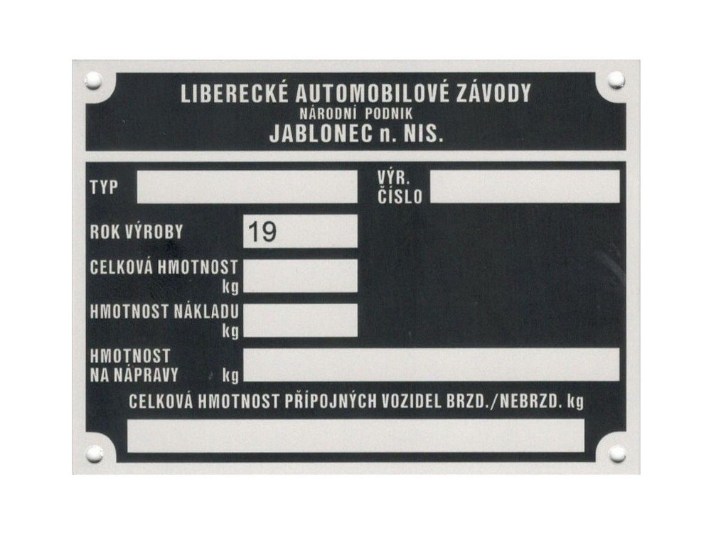 V&yacute;robn&yacute; &scaron;t&iacute;tok vozidla LIAZ (typ 2)