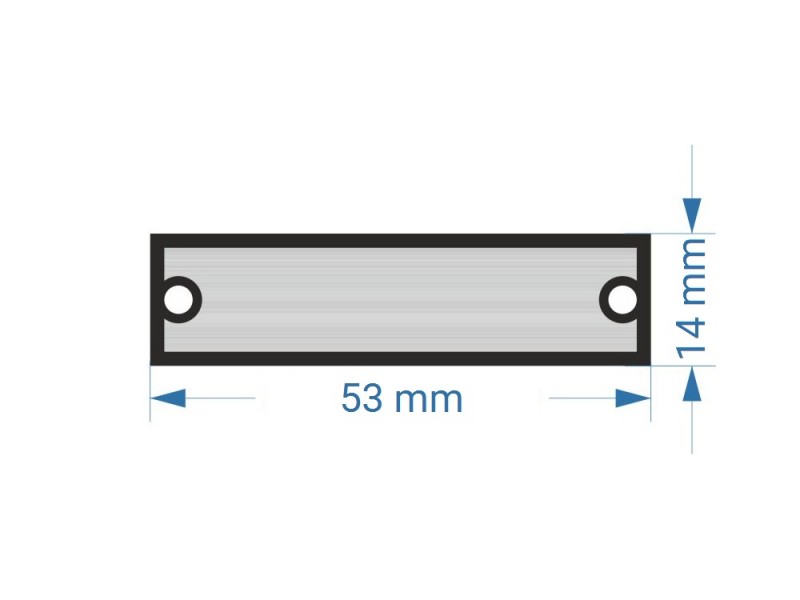 Trailer hitch production plate, bare