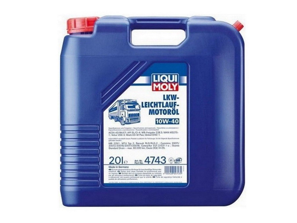 Motor oil LEICHTLAUF 10W-40 LIQUI MOLY 4743 20L