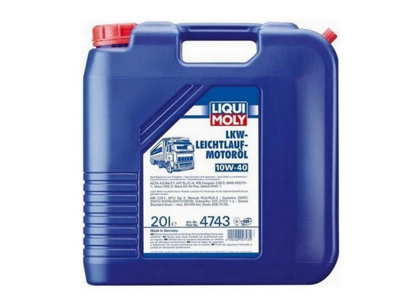Motor oil LEICHTLAUF 10W-40 LIQUI MOLY 4743 20L